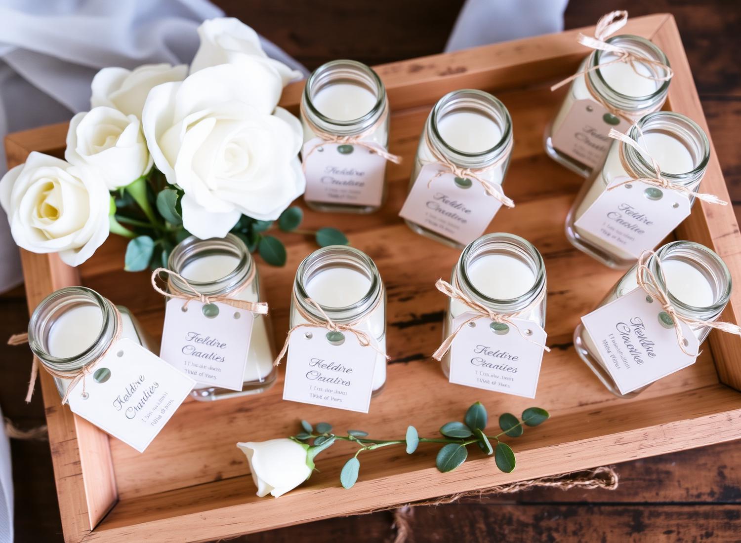 Wedding favor candles